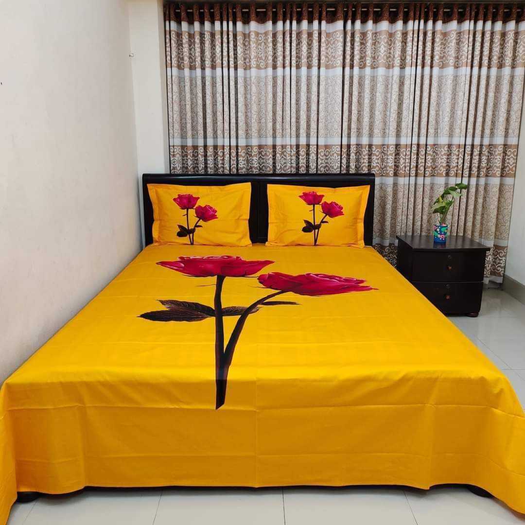 Luxury King Size Bed Sheet, Cotton Bedsheet Set, Premium Bedsheet Bangladesh, King Size Cotton Bedsheet, Bedsheet with Pillow Covers, Digital Print Bedsheet, Luxury Bedding Set, Soft Cotton Bedsheet