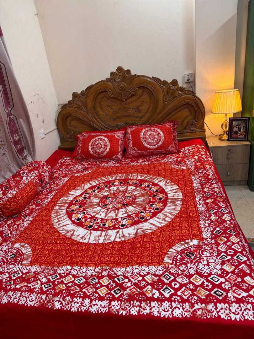 Luxury King Size Bed Sheet, Cotton Bedsheet Set, Premium Bedsheet Bangladesh, King Size Cotton Bedsheet, Bedsheet with Pillow Covers, Digital Print Bedsheet, Luxury Bedding Set, Soft Cotton Bedsheet