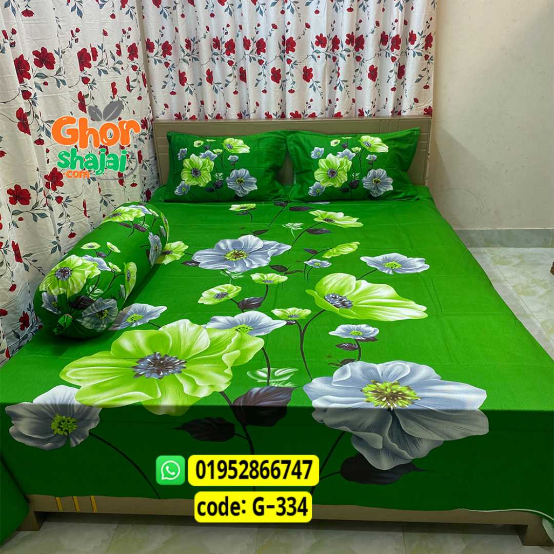Luxury King Size Bed Sheet, Cotton Bedsheet Set, Premium Bedsheet Bangladesh, King Size Cotton Bedsheet, Bedsheet with Pillow Covers, Digital Print Bedsheet, Luxury Bedding Set, Soft Cotton Bedsheet
