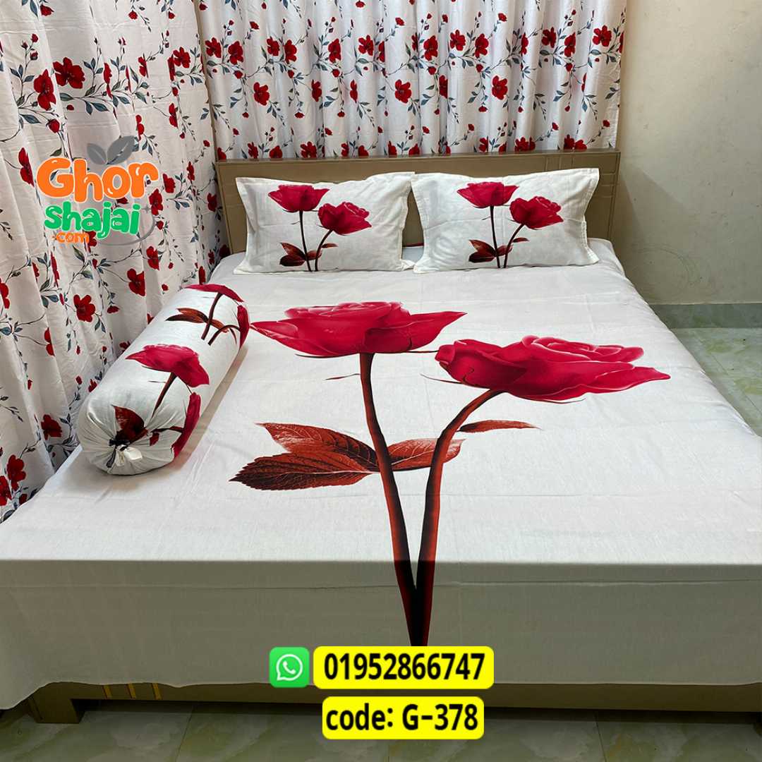 Luxury King Size Bed Sheet, Cotton Bedsheet Set, Premium Bedsheet Bangladesh, King Size Cotton Bedsheet, Bedsheet with Pillow Covers, Digital Print Bedsheet, Luxury Bedding Set, Soft Cotton Bedsheet
