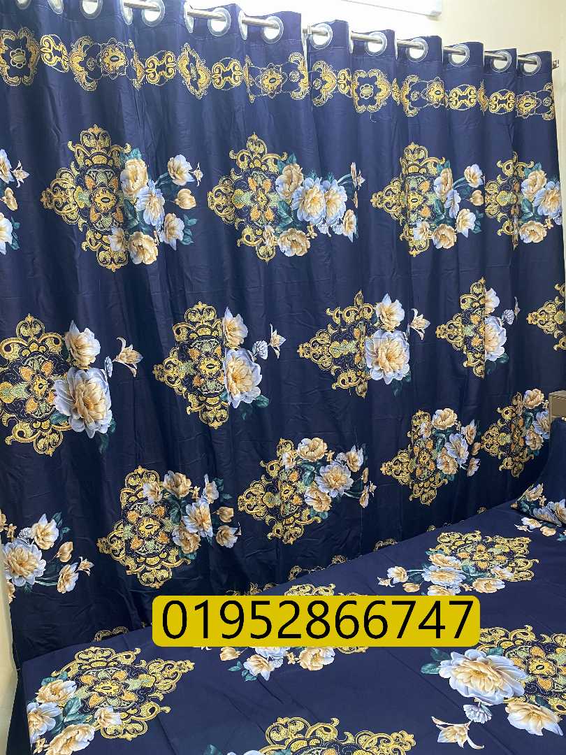 twill cotton curtain, matching curtain, premium cotton curtain, luxury curtain panel, digital print curtain, soft touch curtain, home decor curtain, bedroom curtain, living room curtain, 5x7 ft curtain, ছয় কুচি পর্দা, cotton twill fabric curtain, stylish curtain BD, Homestyle curtain, Happy Home curtain