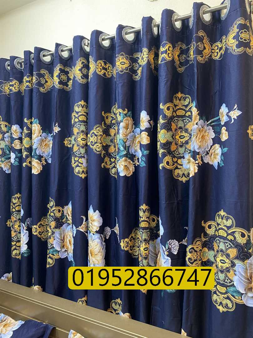twill cotton curtain, matching curtain, premium cotton curtain, luxury curtain panel, digital print curtain, soft touch curtain, home decor curtain, bedroom curtain, living room curtain, 5x7 ft curtain, ছয় কুচি পর্দা, cotton twill fabric curtain, stylish curtain BD, Homestyle curtain, Happy Home curtain