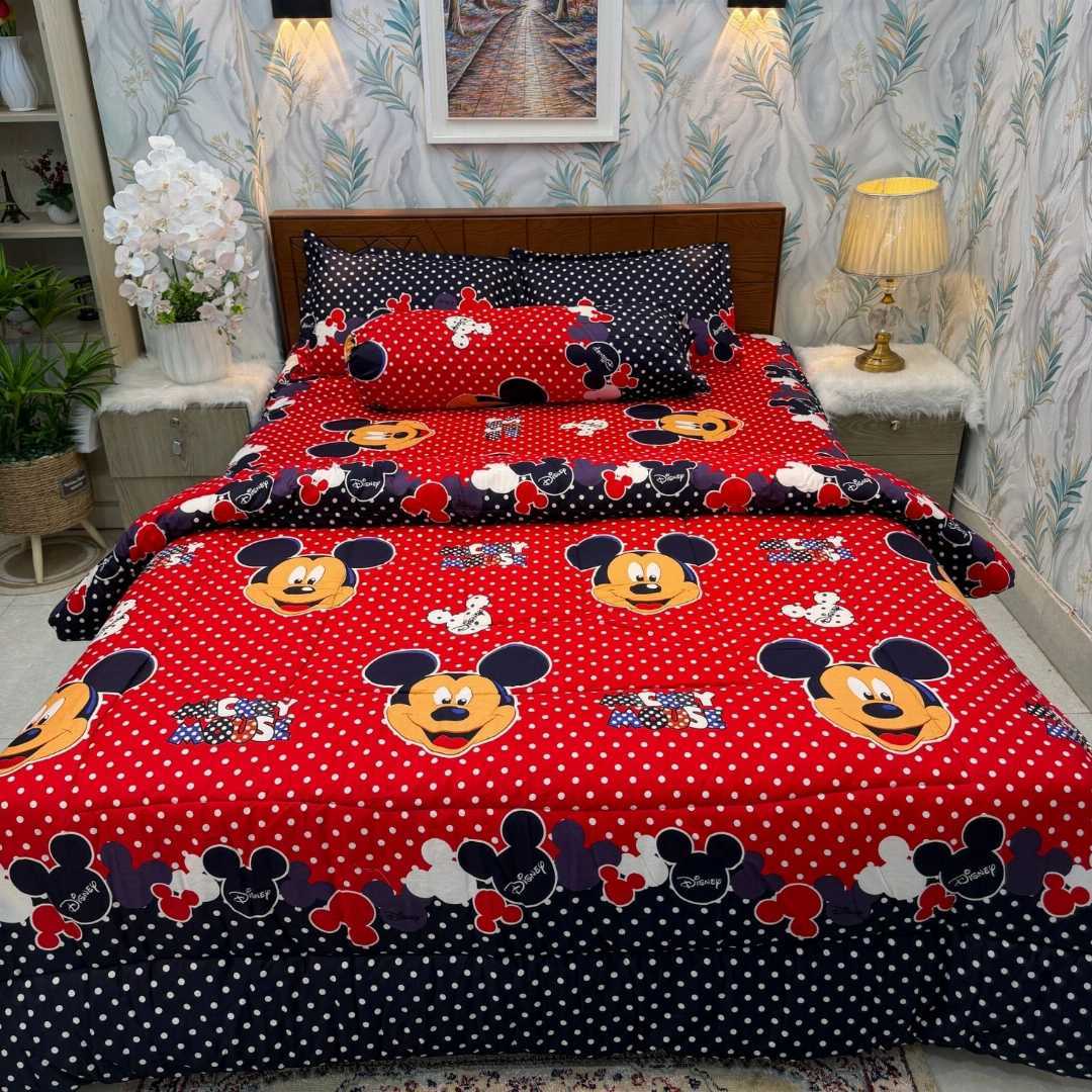 Twill cotton comforter set, pure cotton bedding, luxury comforter Bangladesh, 5 piece comforter set, king size bedsheet set, premium bedding, rash-free cotton comforter, long-lasting bed set, luxurio