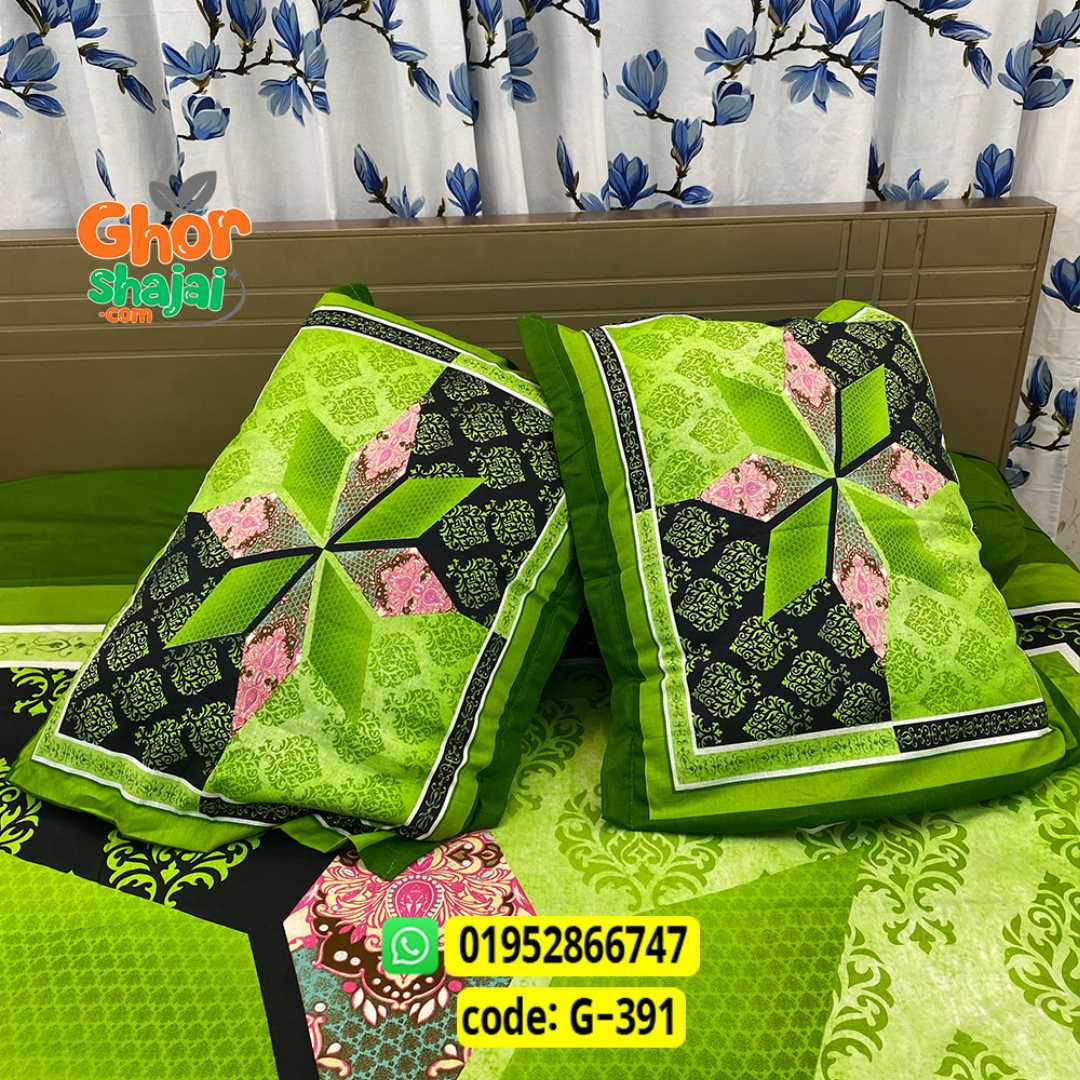Luxury King Size Bed Sheet, Cotton Bedsheet Set, Premium Bedsheet Bangladesh, King Size Cotton Bedsheet, Bedsheet with Pillow Covers, Digital Print Bedsheet, Luxury Bedding Set, Soft Cotton Bedsheet